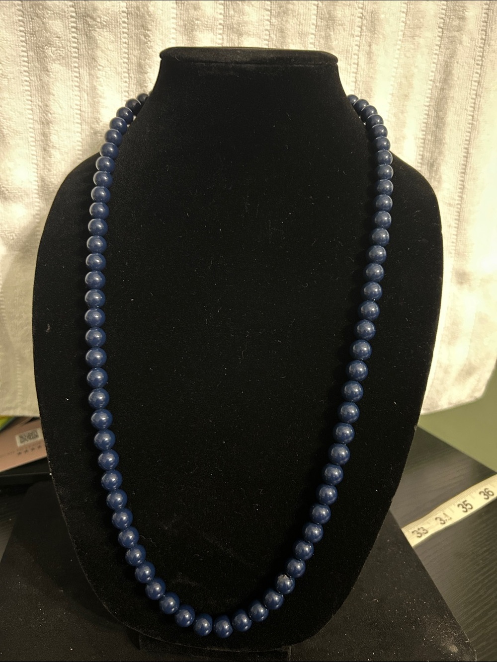 Lapis-Inspired Blue Bead Necklace - Women's Jewelry